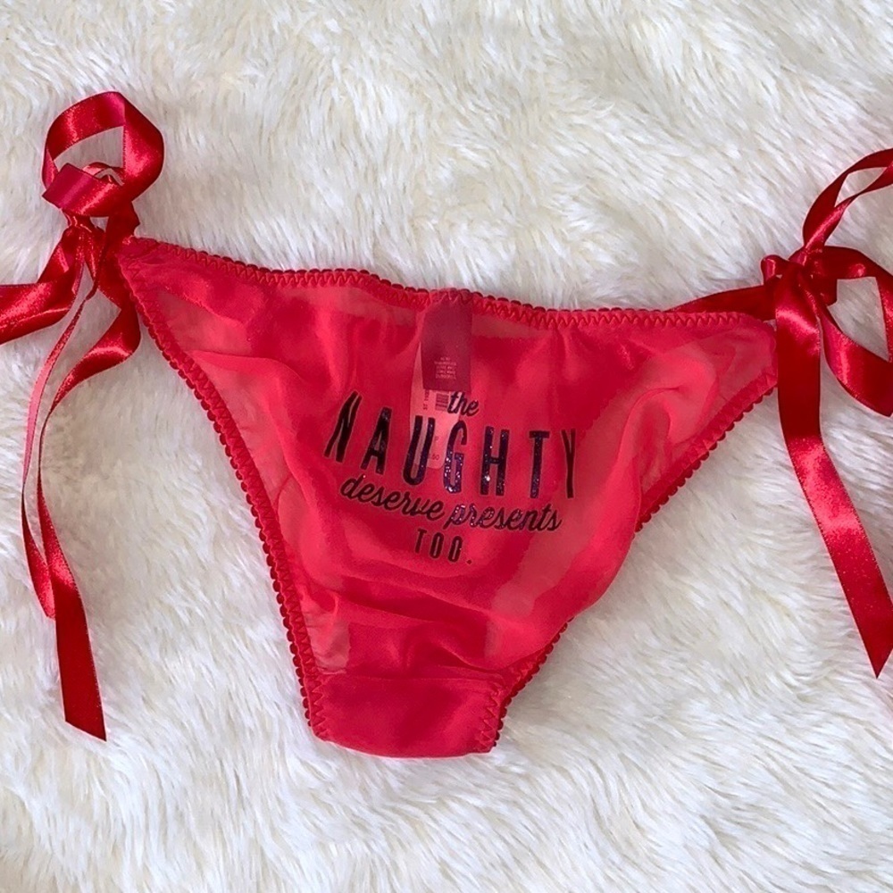 Victoria’s Secret Christmas Naughty Ribbon Tie Panty